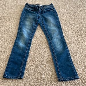 Blue denim jeans